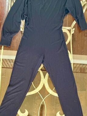 Black Long-Sleeve Jumpsuit